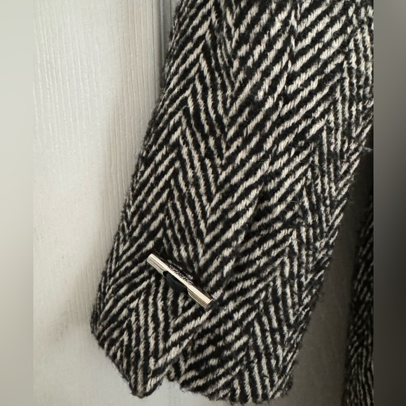 Calvin Klein Wool Herringbone Jacket Black/White in Size PXXS - Picture 4 of 8